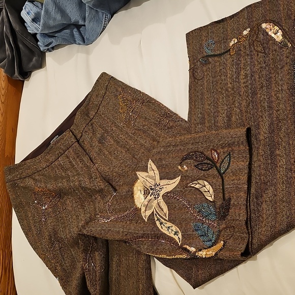 Vintage Express Bead Embellished Pants - Picture 2 of 5